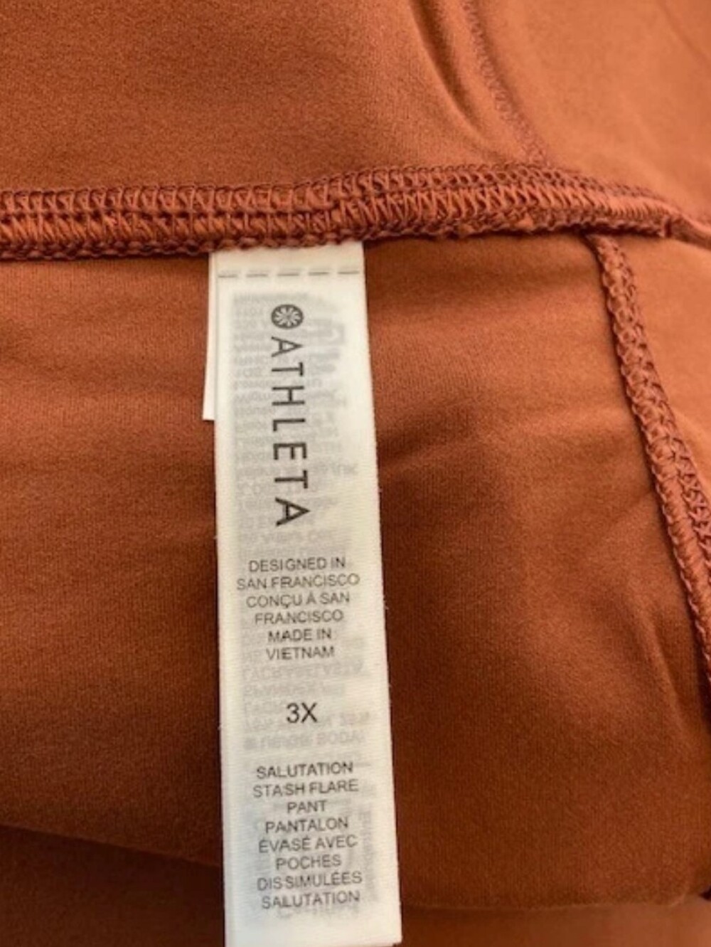 ATHLETA 3X Salutation Stash Flare Yoga Pant Legging NWT Mahogany Brown - Picture 4 of 7